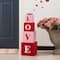 Glitzhome® 25" Valentine's Wooden Double-Sided XOXO & LOVE Boxed Porch Decor